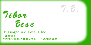 tibor bese business card